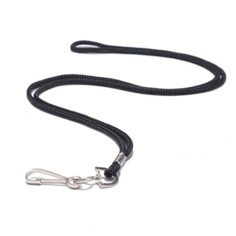 防水タイプの再封可能なジッパー付き縦型IDカードネームタグバッジホルダー（縦型ID、黒のランヤード付き、ランヤード付き）