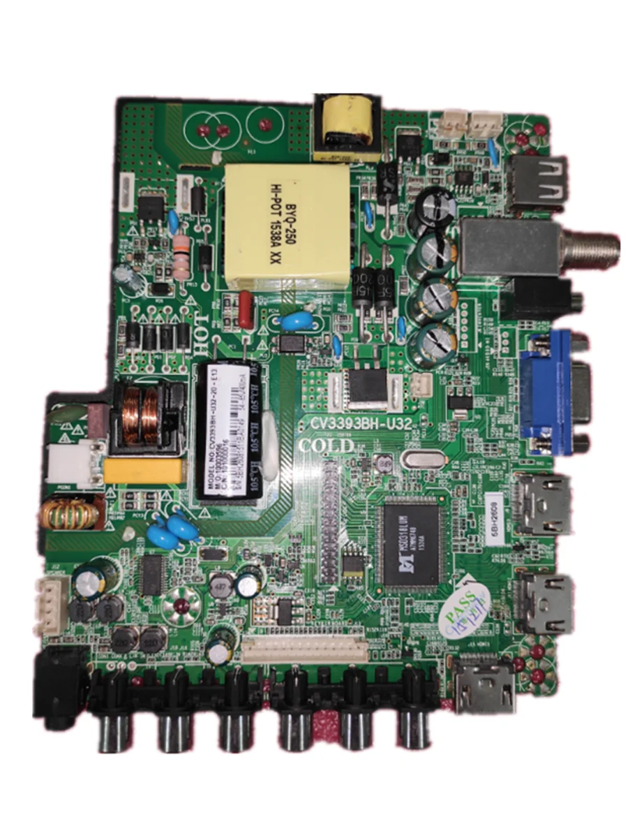 CV3393BH-U32  Three-in-one TV motherboard   54--65v  400ma  1366X768 Resolution for Korean TV