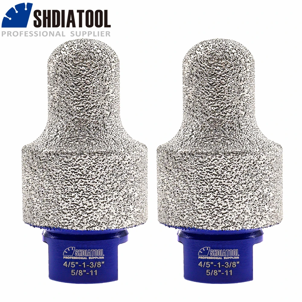 

SHDIATOOL 2pcs Vacuum Brazed Diamond Finger Bit 5/8"11 Bevel Existing Enlarge Shape Hole Porcelain Ceramic Marble Granite