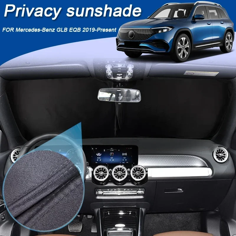 

Car Black Windows Privacy Sunshade Auto Anti-UV Heat Insulation Protect Cover Accessories For Mercedes-Benz GLB EQB 2019-2026