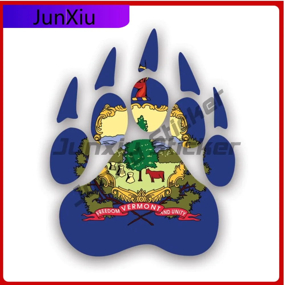 

Vermont State Bear Scratch Resistant Weather Resistant Funny For Car Body Bumper Helmet Easy Apply Removable Decal Fade