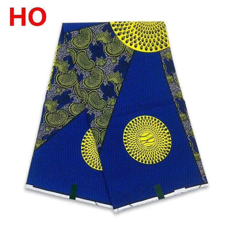 100% Cotton Batik Soft Ghana Ankara African Real Wax Fabric Nigeria Wax Printed Style Pagne 6Yards for DIY Dresses