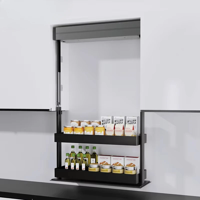 Wholesale Kitchen Cabinet Lift System Vertical Pull Down Shelf Elevator Smart Electronic Lift Basket