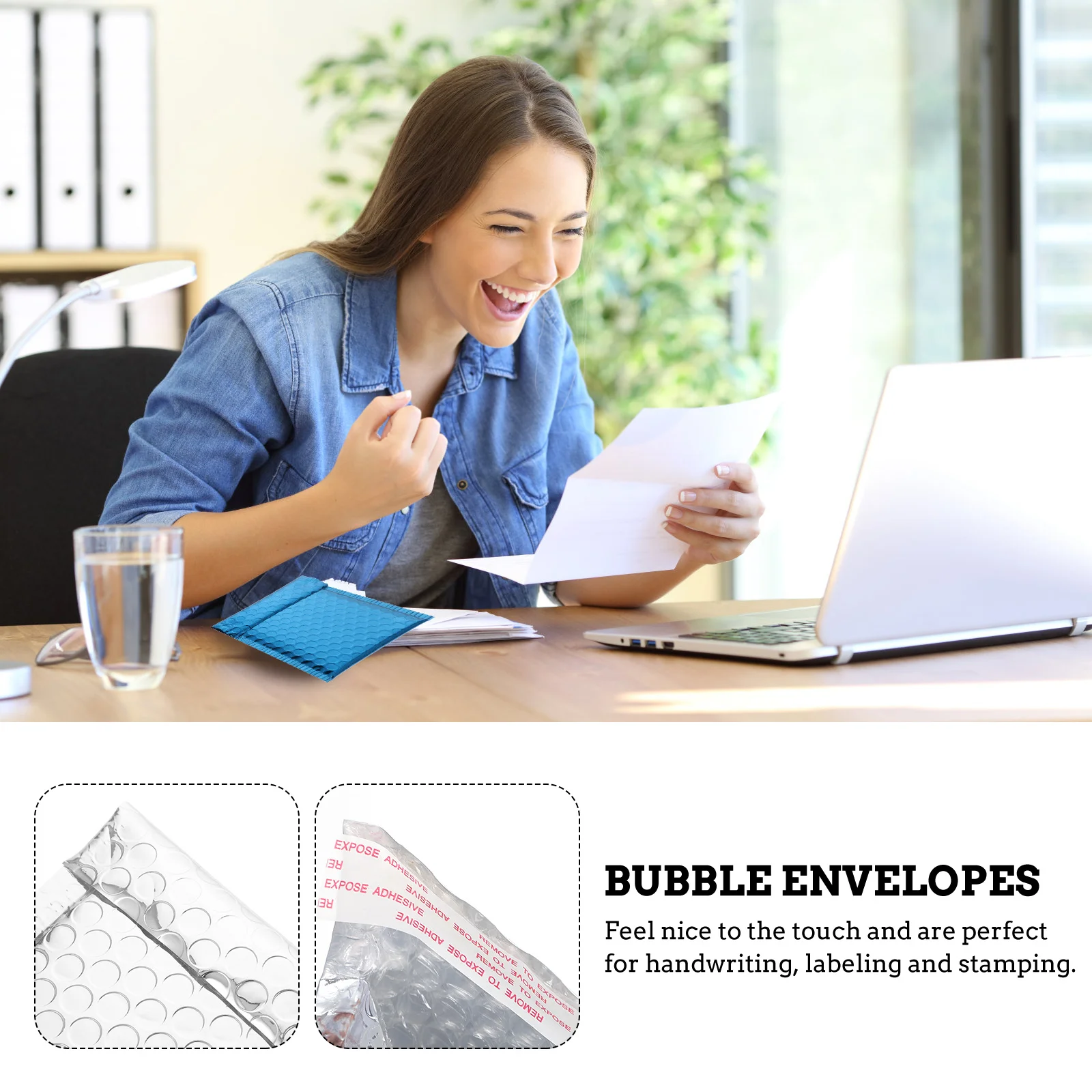 

50Pcs Bubble Envelopes Bag Reusable Waterproof Mailing Pouches Shockproof Storage for Online Store Shipping Bubble Mailers