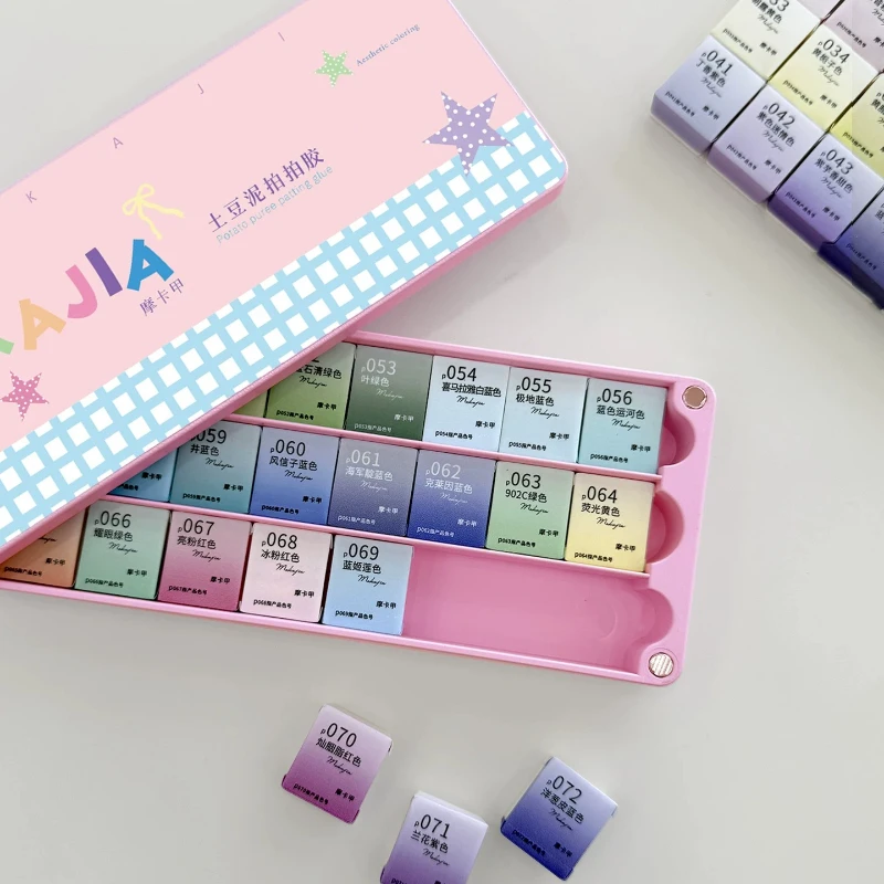 72 Colors Dopamine Pat Patting Gel Mashed Potato Texture Gradient No Wipe Solid Nail Polish Set Nails Manicure All Season Use