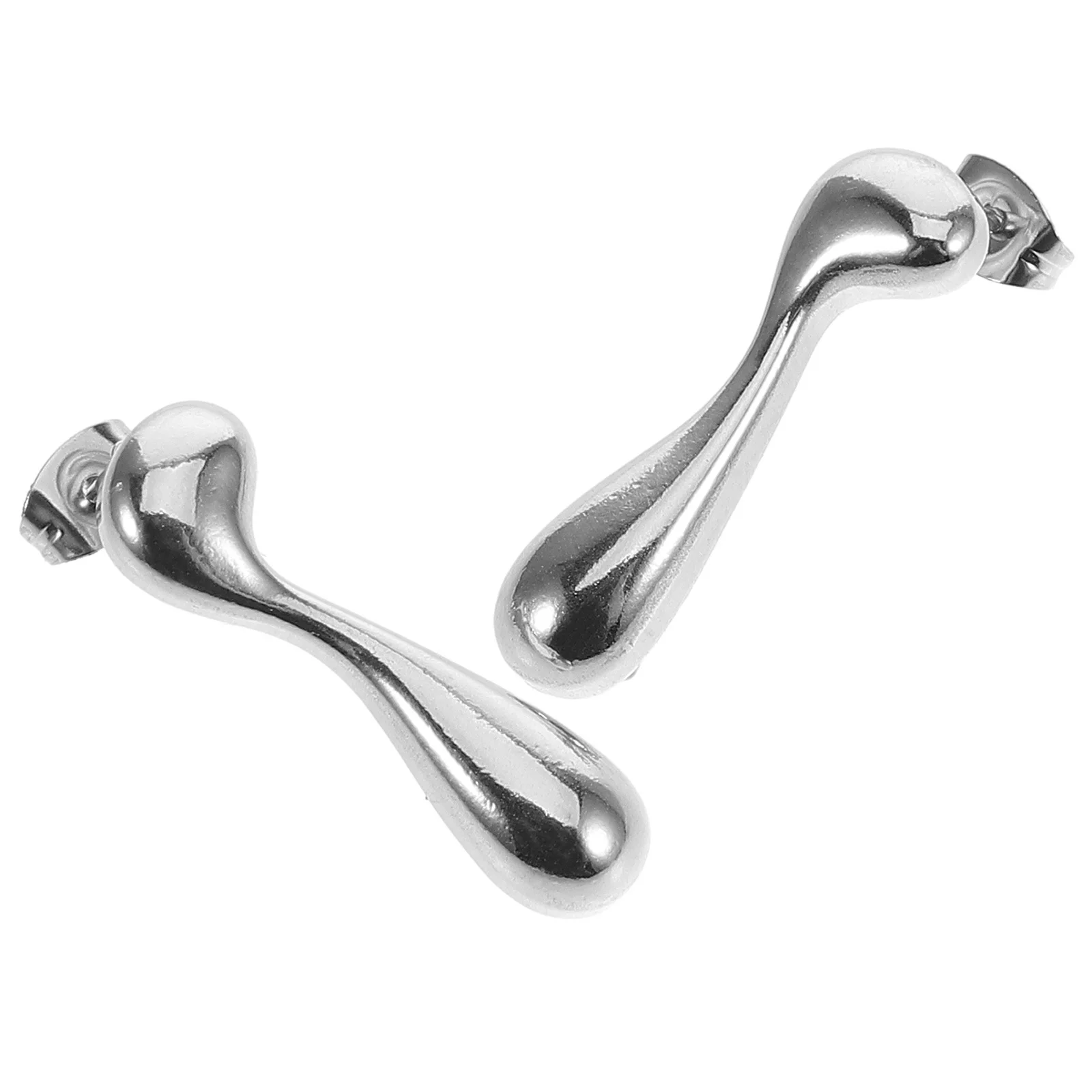 

1Pair Water Drop Shaped Stainless Steel Earrings Studs for Women Men Small Drop Earrings Dangle Jewelry Studs for Men
