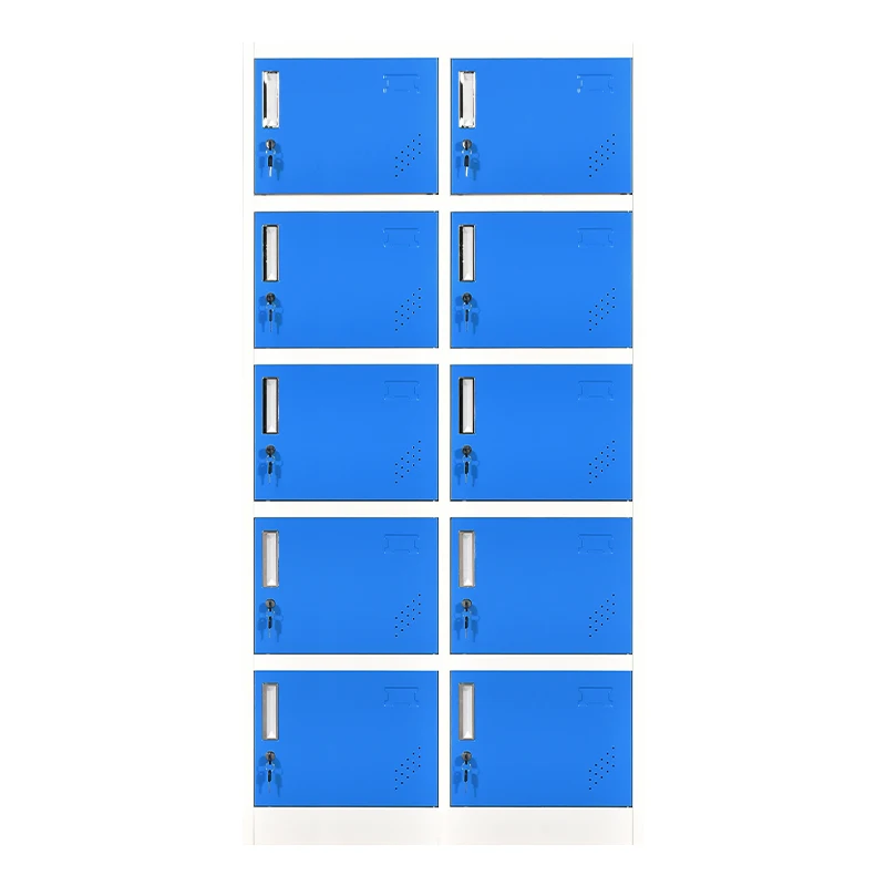 Steel Lockers 10 Doors Swimming Pool Steel Wardrobe Locker Type Commercial Furniture