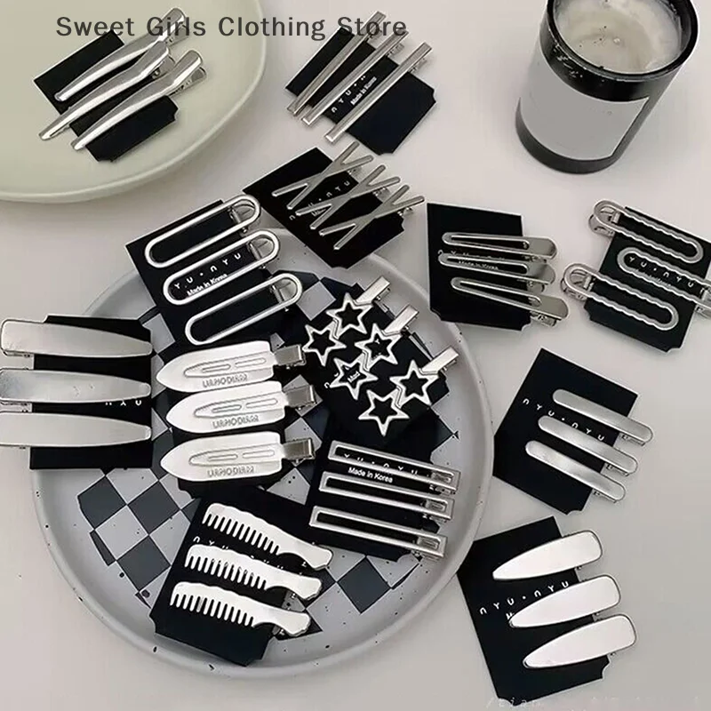 

20Pcs Girl Y2k Mini Hair Pins Silver Gold Metal Duckbill Clip Women Hair Clips Side Bangs Ladies Punk Barrettes Hair Accessories