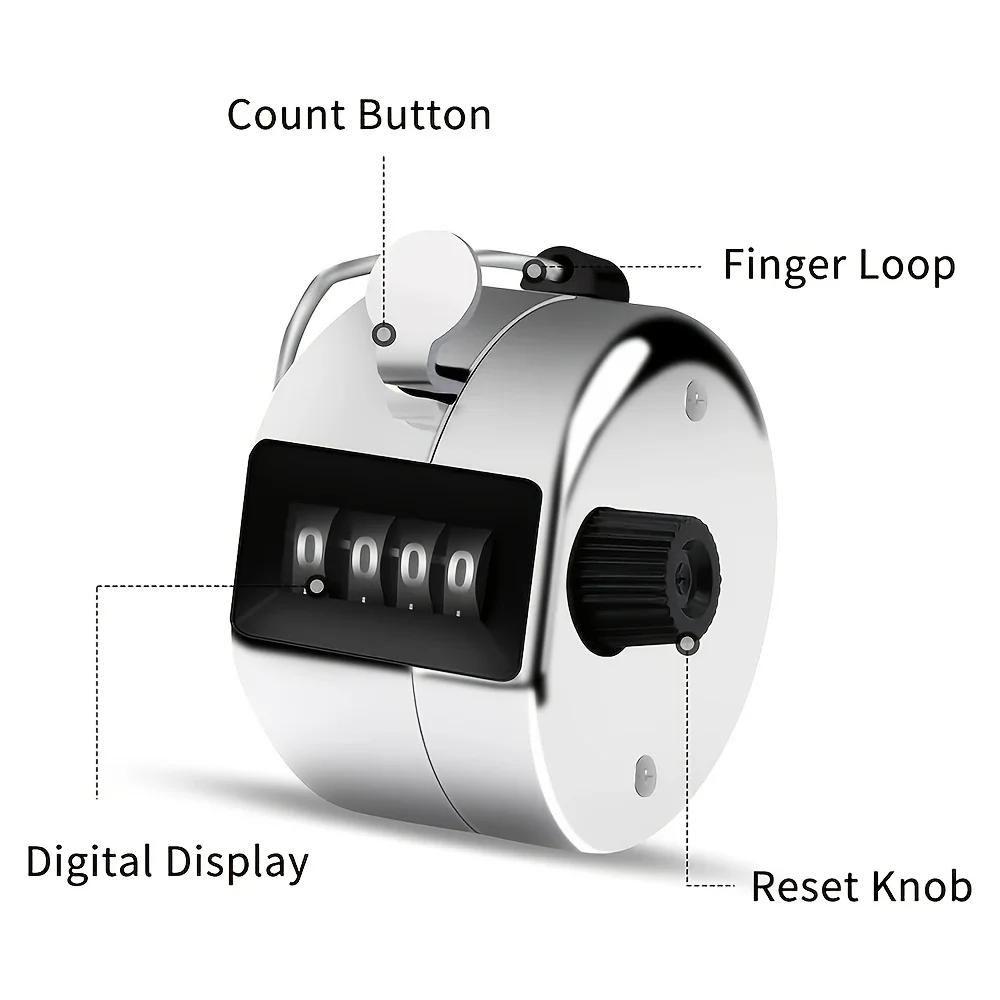Handheld Tally Counter Tool 4 Digit Number Count Golf Counter For Knitting People Lap Fishing Golf Fidget Number Count New