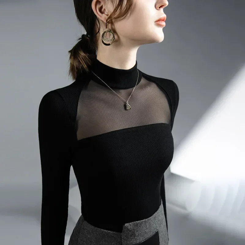 High Quality 2022 Women T-shirt Grenadine Design Female Autumn Sexy Crop Top Clothes Casual Fashion Blouses Grace Meeting Goth