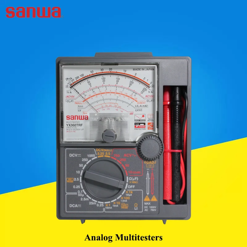 Japan sanwa YX360TRF Analog Multitesters ;Drop shock proof meter/Null(zero center) meter