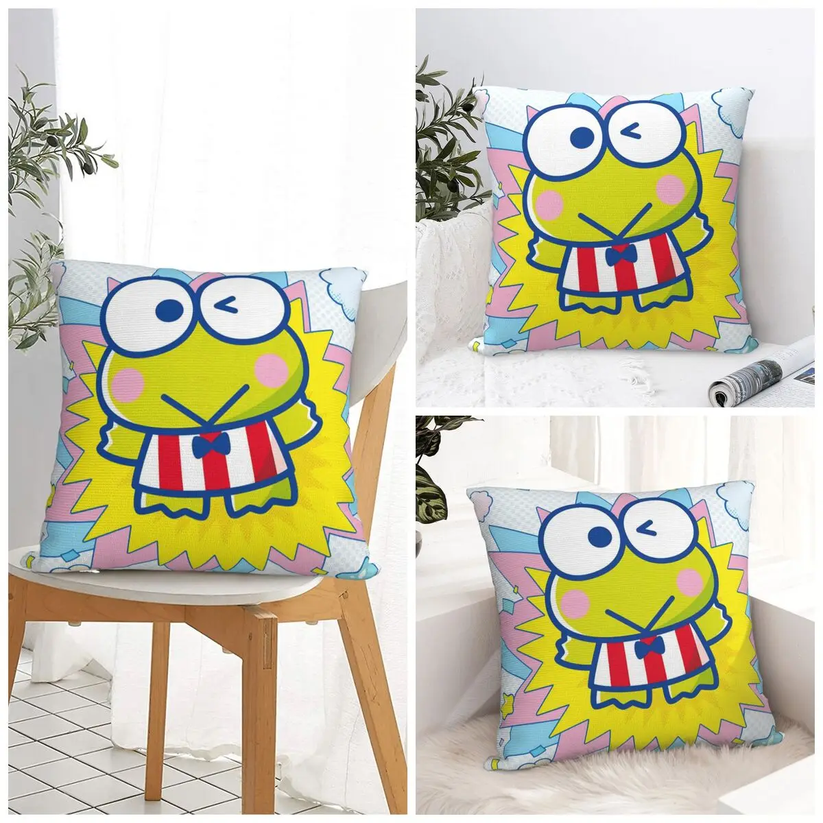 

Keroppi Kerokero наволочка милая забавная наволочка для дивана украшение дома наволочка квадратные наволочки с принтом