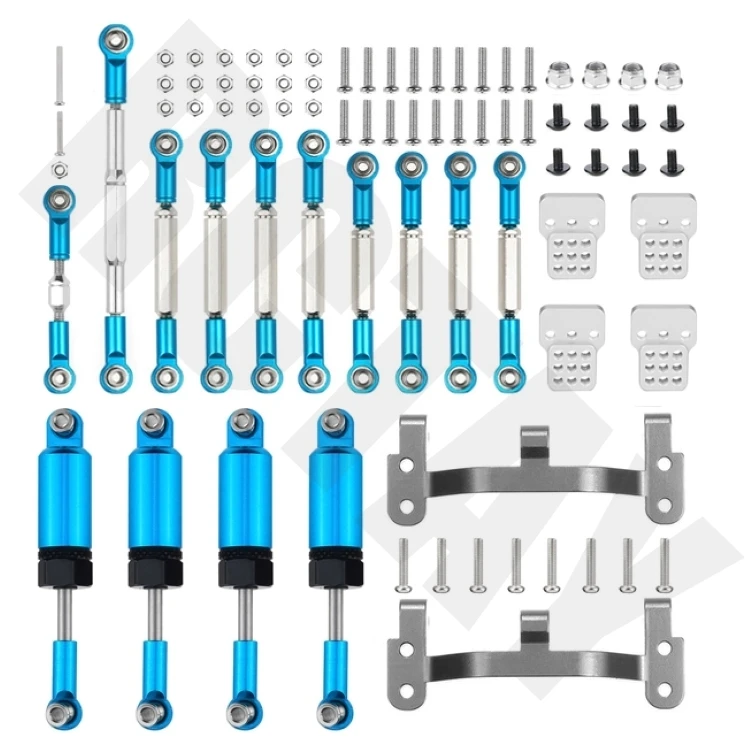 RCTAY metalowy pręt łączący drążek sterowniczy montaż amortyzatora siedzenia zestaw do 1/16 WPL C14 C24 części zamienne