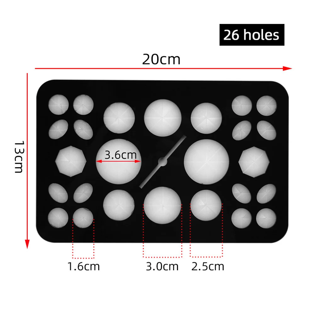 1 قطعة منظم فرش التجميل أكريليك 26 فتحة حامل متين خفيف الوزن فرشاة للمكياج حامل مسمار الفن تجفيف الرف التخزين