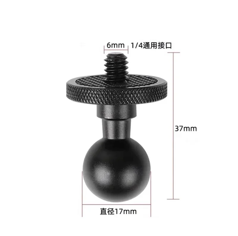1/4 Đầu Vít Cần 13 Mm 15Mm 17Mm 25Mm Bóng Đầu Chuyển Đổi Cho Xe Hơi Màn Hình Miếng Lót GPS điện Thoại Di Động Bóng Nền Giá Đỡ Gopro