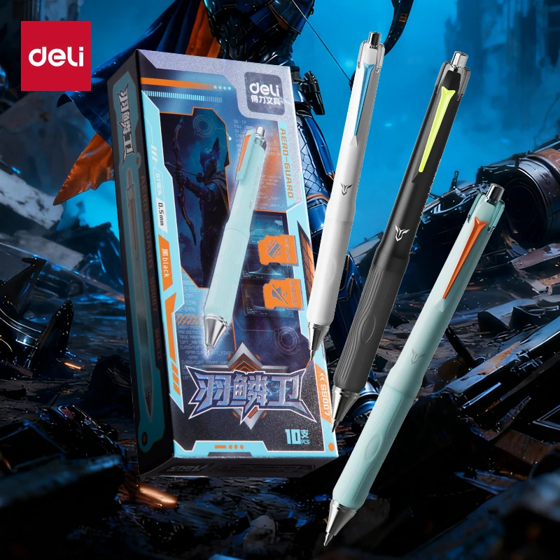 ديلي 5 قطعة 0.5 مللي متر الحبر الأسود هلام أقلام اللوازم المكتبية القرطاسية توقيع القلم مدرسة طالب لوازم هدية قلم حبر جاف