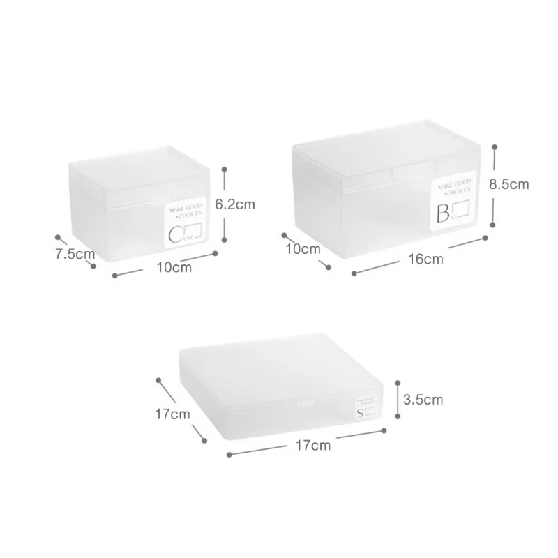 Transparent Storage Box Plastic Organizer Boxes Jewelry Packaging Container for Necklace Earrings Rings Organizer Accessories