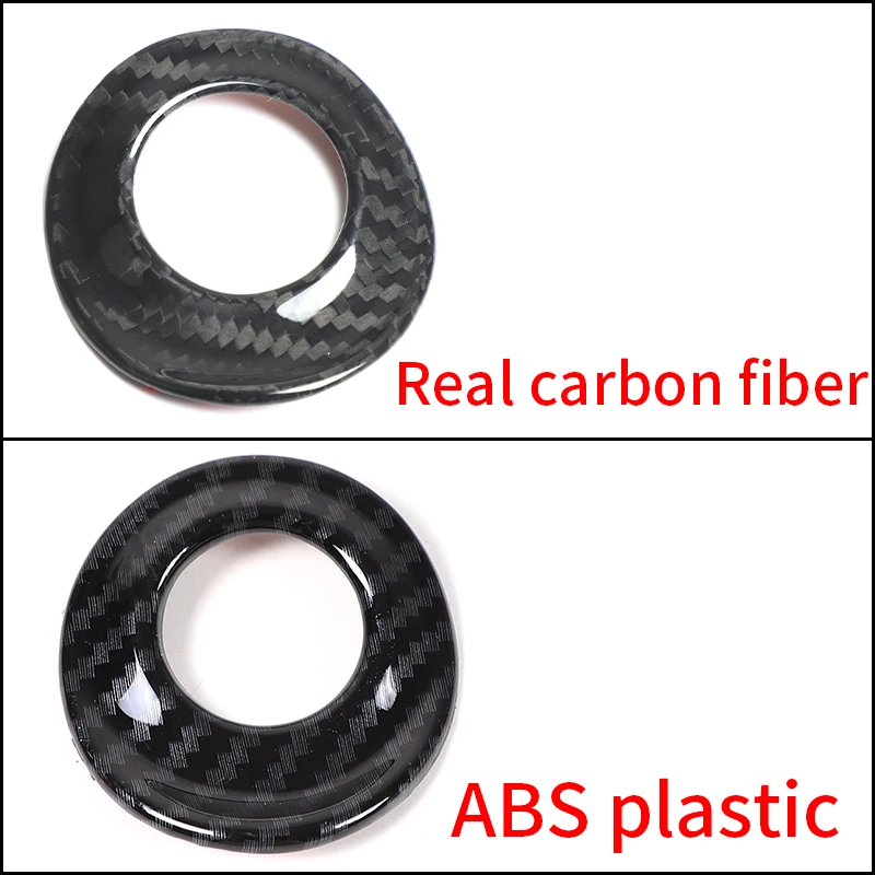 

For Nissan 370Z Z34 400Z 2009-2020 ABS/Real Carbon Fiber Car Center Control Left Limited-slip Button Frame Sticker Accessories