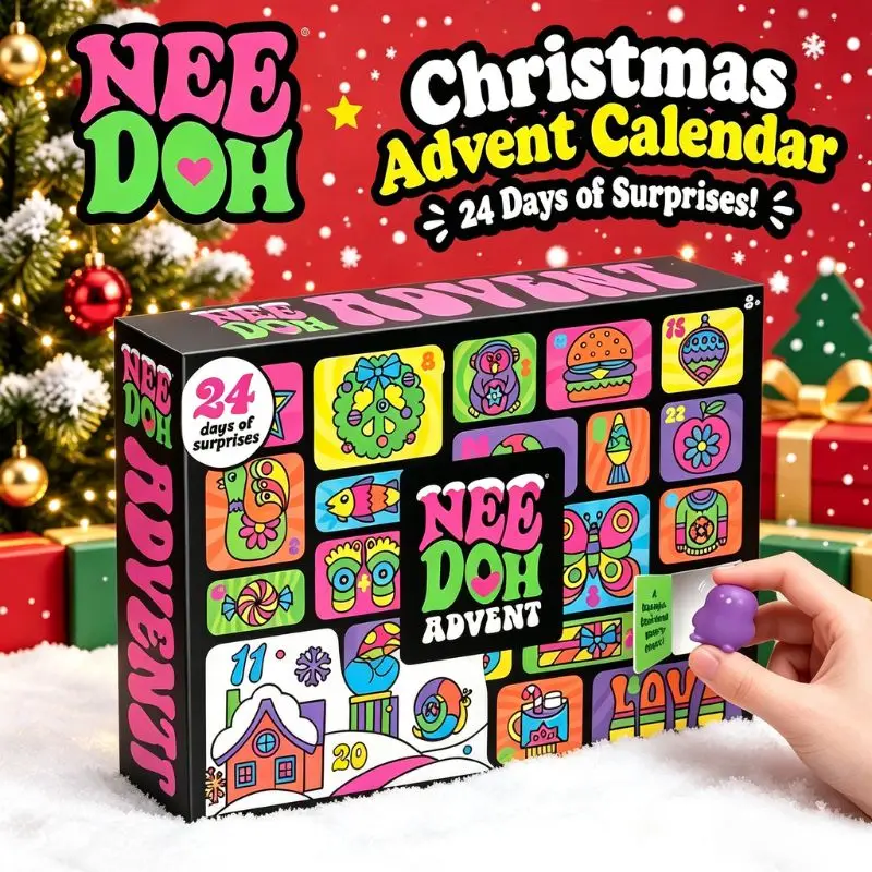 2026 Christmas Advent Calendar 24 Pcs Unique Cute Squishy Fidget Toy Slow Rebound Anxiety Relief Mystery Surprise Gift Blind Box