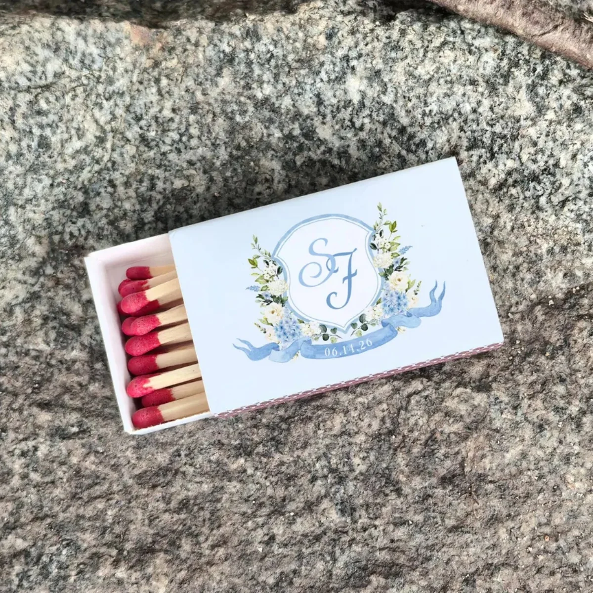 

Custom Wedding Monogram Matchboxes Bulk Wedding Favors Initials Name and Date Monogram Matchboxes Personalized Engagement & Brid