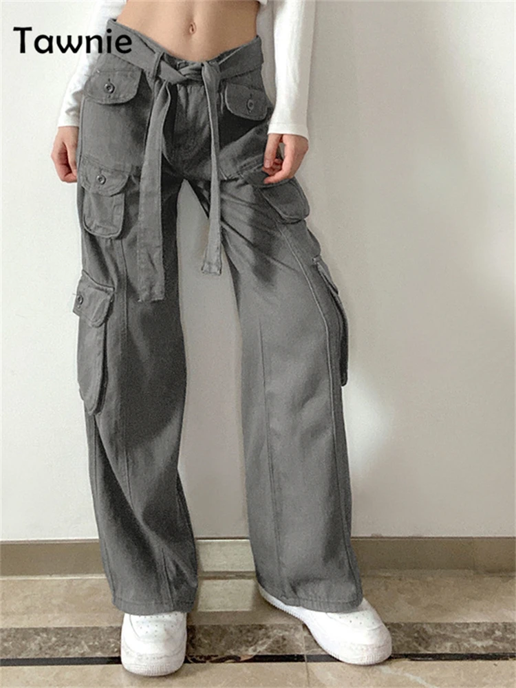 

Tawnie Y2K Cargo Pants Women's Baggy Pants 2024 Spring Streetwear Fairycore Oversized Trousers Vintage Casual Loose Sweatpants