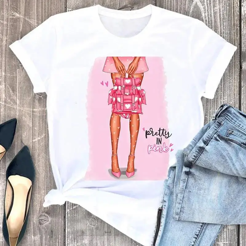 Moda kwiat dziewczyna wydruk graficzny T Shirt kobiety mężczyźni na co dzień koszulka z okrągłym kołnierzykiem krótki rękaw Plus rozmiar T Shirt