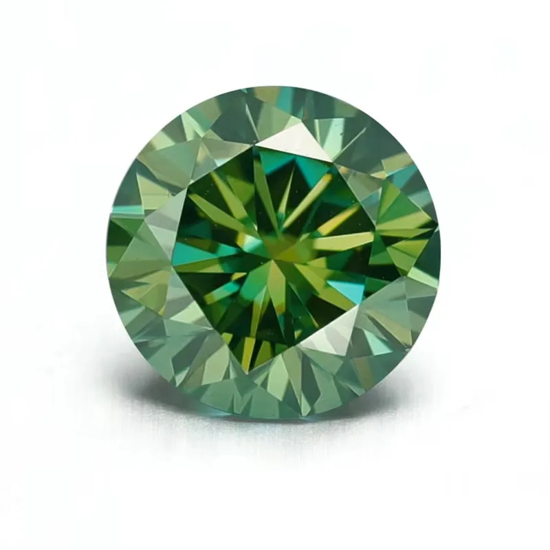 

Wuzhou Gemstone Dark Green Round Cut Moissanite 3-12mm For Jewelry DIY Accessories Wholesale