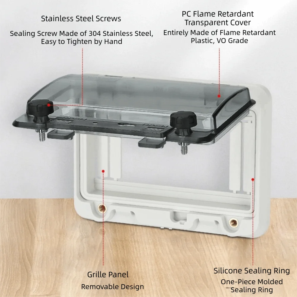 Transparent Transparent Protective Cover IP67 Rated Protective Distribution Box Window Waterproof Circuit Breaker Box