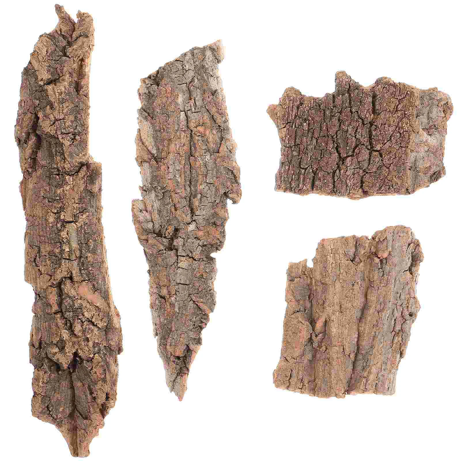 

4 Pcs Decorate Climbing Platform Decoration Cork Board Reptiles Bark Accessories