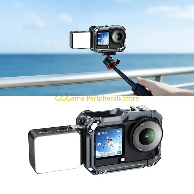 

U55B Compactly Plastic Mount Fill Light Camera Flash Light With Universal Type C Port For Action 6 Vlog 102lux Brightness