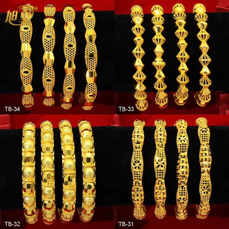 

Dubai Gold Colour Jewelry Bangles Bridal Wedding Party Accessories Gift African Charm Bangles Bracelet Luxury Designer Jewellery