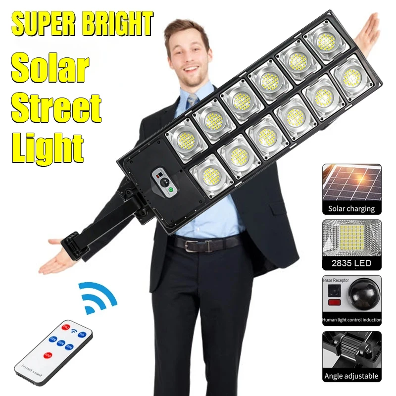 

2025 солнечные фонари, уличные водонепроницаемые супер яркие внешние солнечные лампы, светодиодный датчик света, движение, дистанционное управление, садовое освещение