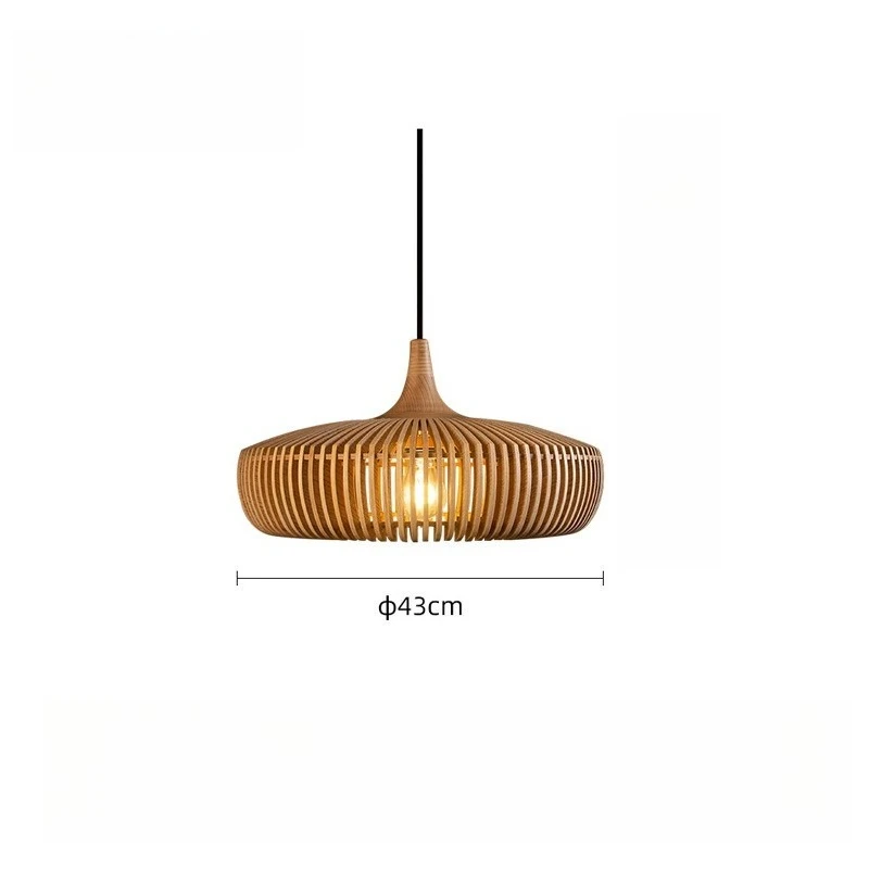 JOYINLED Log Houten Hangende Hanglamp Vogelkooi Creatieve Luxe Kroonluchter voor Eetkamer Studeerkamer Loft Lamp Dia.43/55