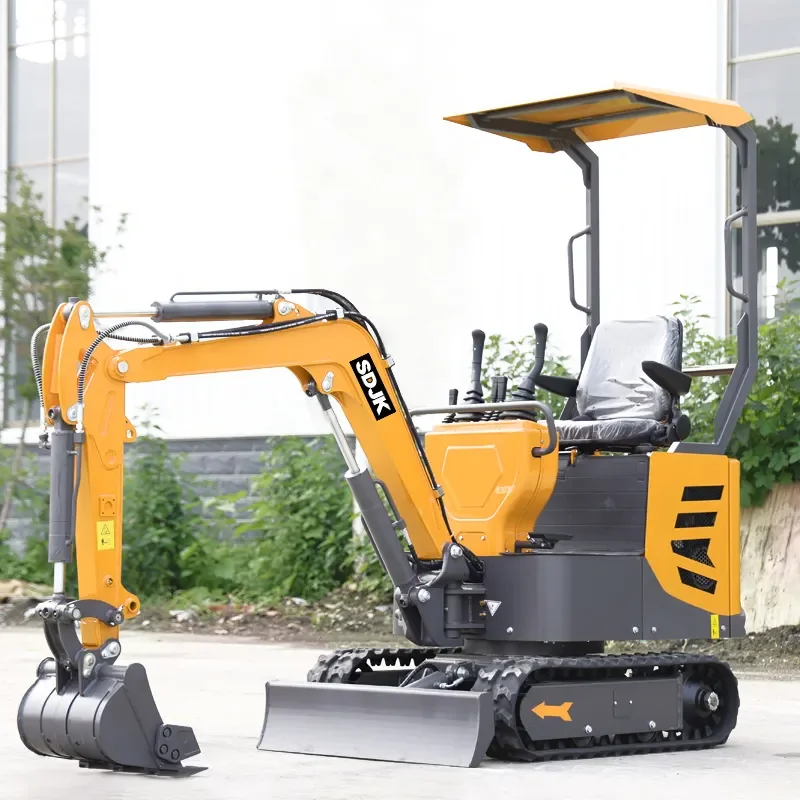 Wholesale SDJK 1 Ton Mini Excavators Multifunctional Crawler Digger Earth-Moving Machinery Small Excavator Sale Commission