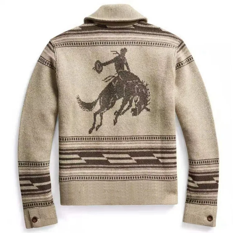 جديد أزياء الرجال الشارع الشهير بالأزرار Sweatercoats الخريف رجل أبلى بالأزرار غير رسمية الرجعية الجاكار كم محبوك البلوزات 3XL