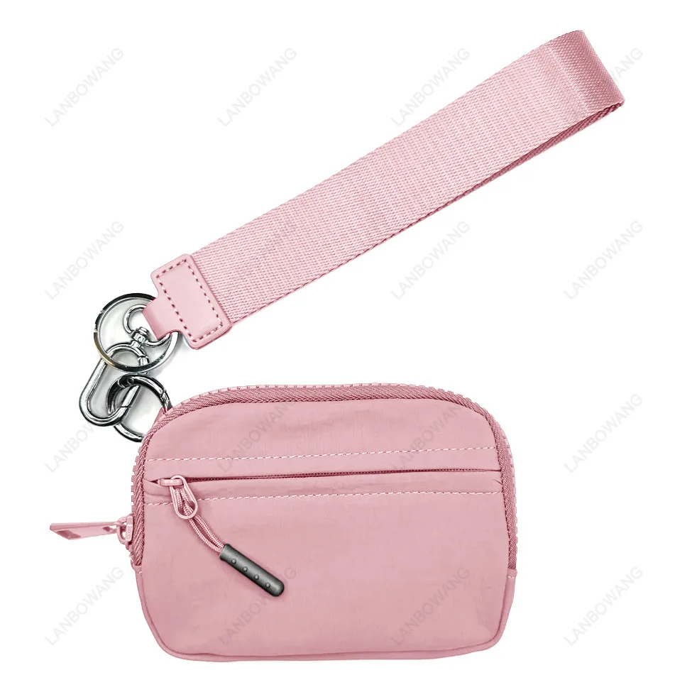 2nd Gen Mini Nylon Wrist Strap Card Bag Handheld Coin Lipstick Storage Casual Small Purse