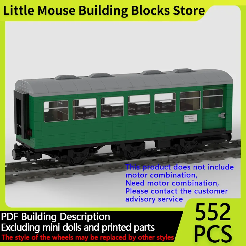 

City Car Model MOC Building Bricks Reko-Wagen Deutsche Reichsbahn Modular Technology Gifts Holiday Assemble Children Toys Suit