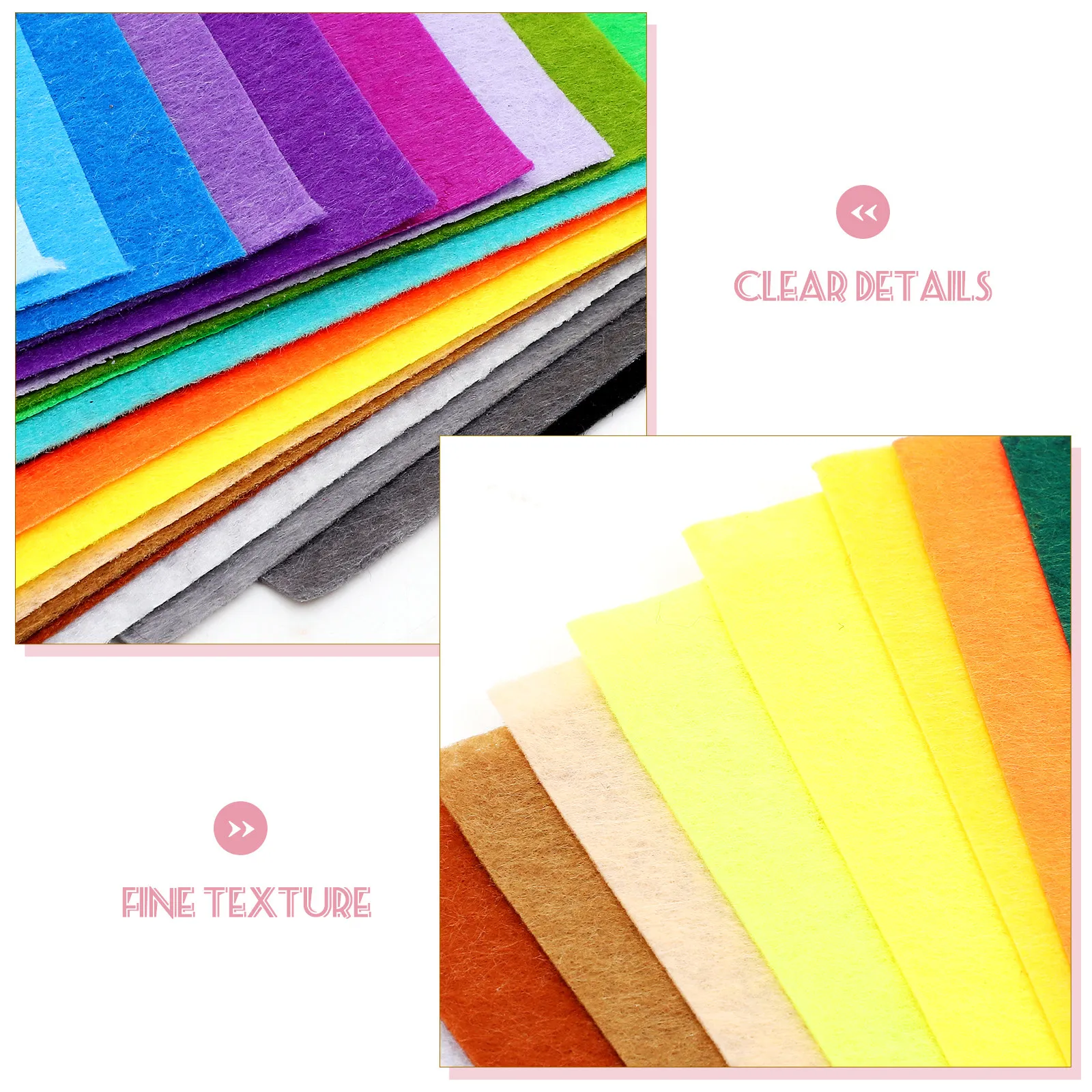 28Pcs Multicolor Nonwoven Fabric Sheet Premium DIY Craft Material 30x30cm Easy Cut Fold Sew Staple Art Project Supplies view 4