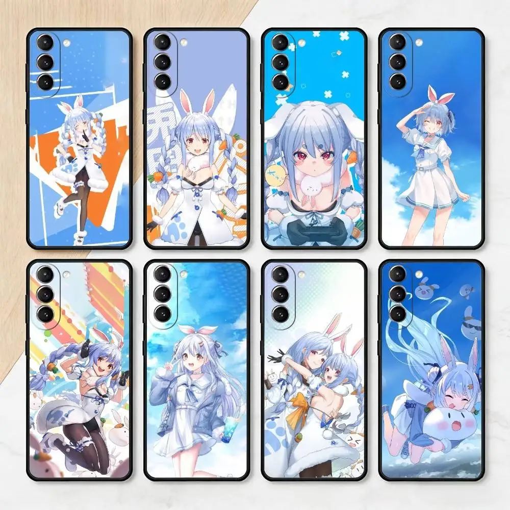 Holo-Usada Pekora  Phone Case Black Silicone Soft For Samsung S26,S25,S24,S23,S22,S21,S30,Ultra,Plus,Fe,Lite