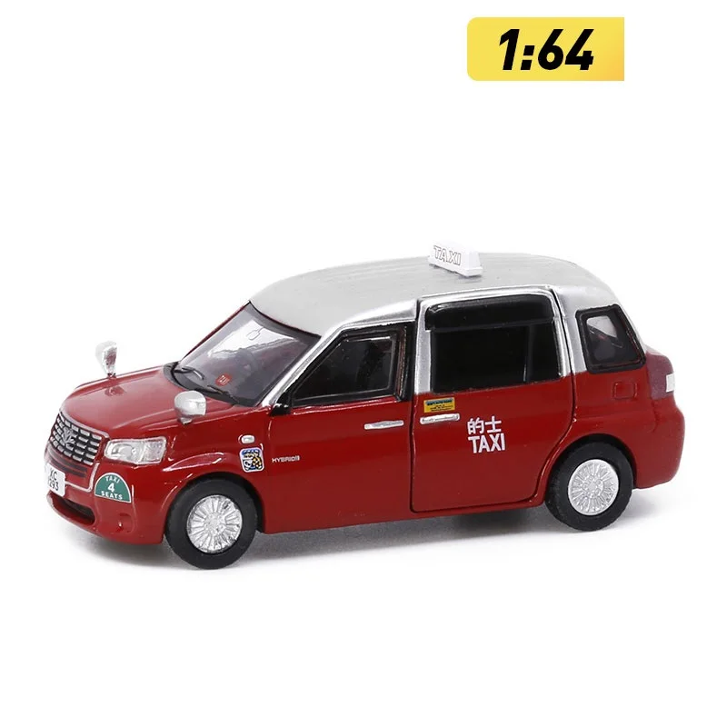 

Tiny 1:64 Toyota Comfort Hybrid Taxi Red Diecast Simulation Model Cars Toys