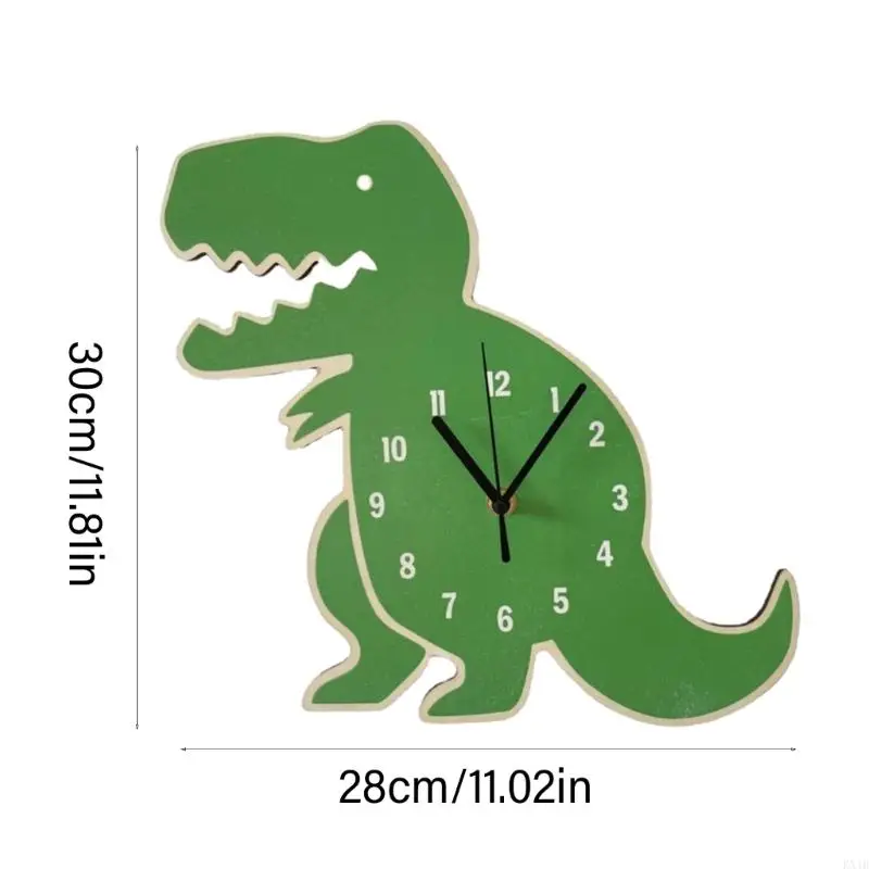 KX4B CLASS CLATOS RELÓGIO CARACTOON DINOSAURLL Relógio parede menino Decoração do quarto