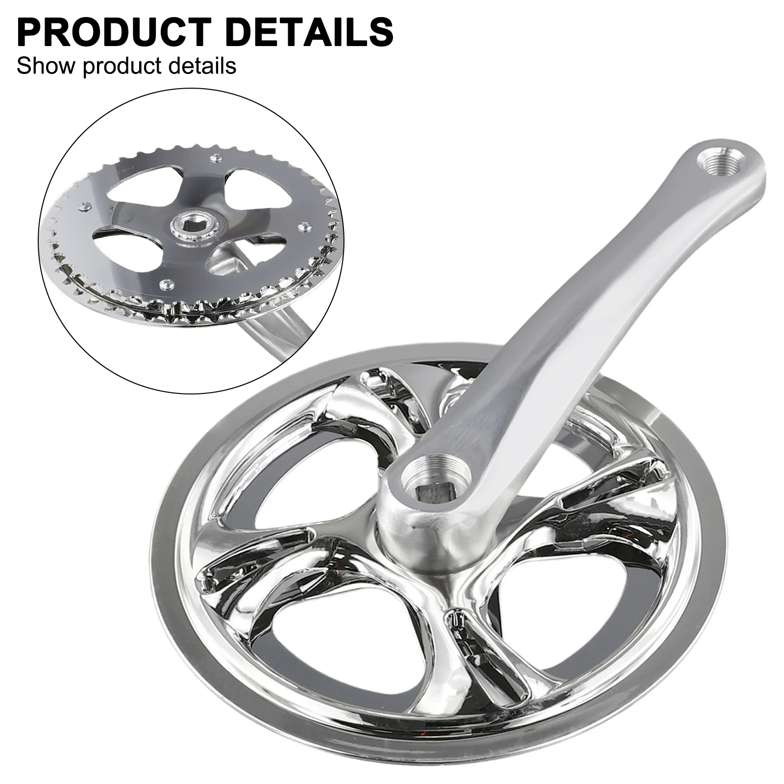 

Chainset Crank Crankset 175MM 3/32\\\" 42T Alloy Bicycle Chainwheel Easy To Use Fixie Road Replacement. Single Speed