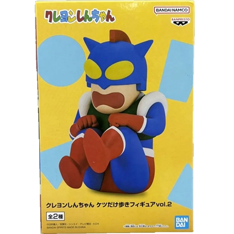 재고 있음 오리지널 정품 반다이 나메코 BANPRESTO 크레용 신짱 액션 Kamen PVC 10cm 수집가 입상 장난감 피규어 모델 선물