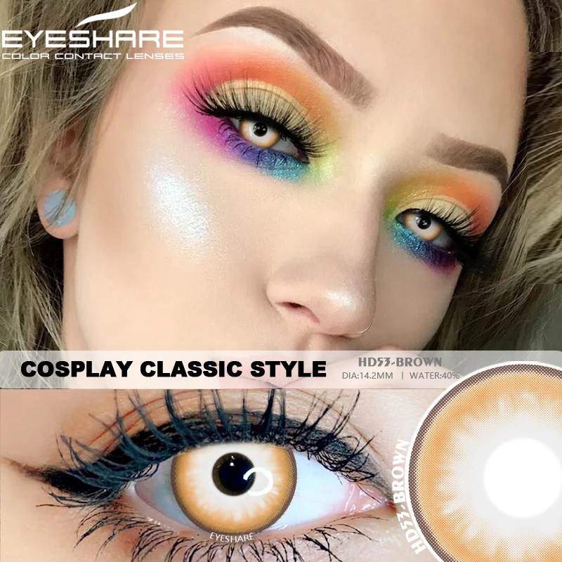 EYESHARE Color Contact Lenses for Eyes Anime Cosplay Colored Lenses Blue Green Halloween Lenses Contact Lens Beauty Makeup