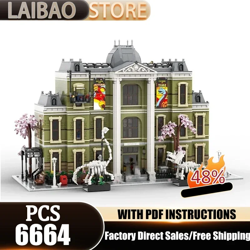 Street View Model Moc Building Bricks Monumental Natural History Museum Technology Blocks Gifts Christmas Toys DIY Sets Assembly