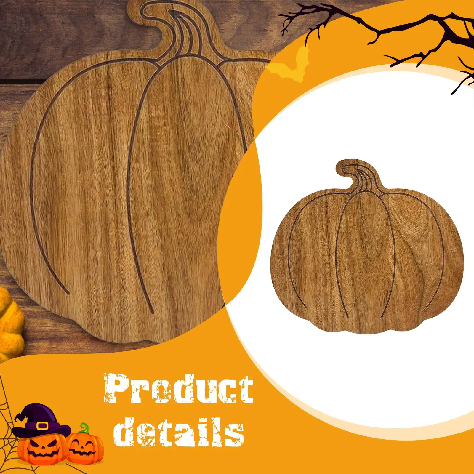 Serving Tray Board Serving Platter Wooden Ornament for Kitchen Fall Home