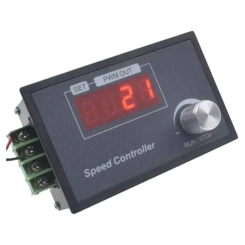 ABUI-DC 6-60V PWM Motor Speed Controller - Adjustable Encoder Frequency Knob Control For DC Motors