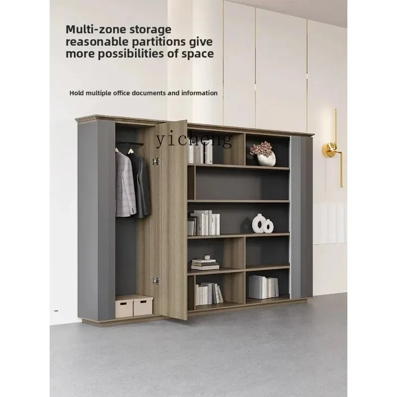 GZ-1 Simple Modern File Cabinet Boss Table Matching Bookcase Bookshelf Combination Office Data