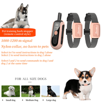 1000m Dog Training Collar Waterproof Pet Remote Control Rechargeable Electric Anti-Bark with Shock Vibration Sound LCD Display