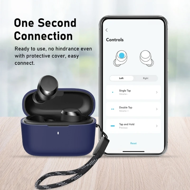 متوافق مع Anker Soundcore A20i غطاء سماعة مقاوم للصدمات المضادة للخدش واقية كم قابل للغسل الإسكان الغبار